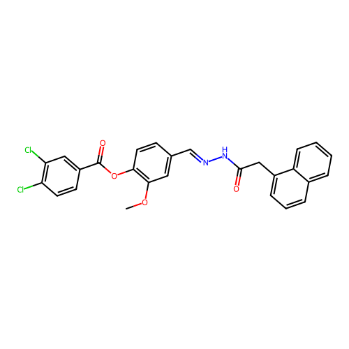 2-Methoxy-4-(2-(1-naphthylacetyl)carbohydrazonoyl)phenyl 3,4-dichlorobenzoate structure