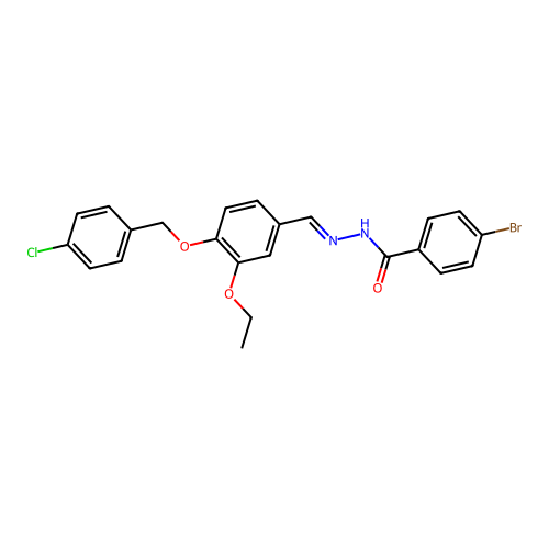 4-Bromo-N'-(4-((4-chlorobenzyl)oxy)-3-ethoxybenzylidene)benzohydrazide structure