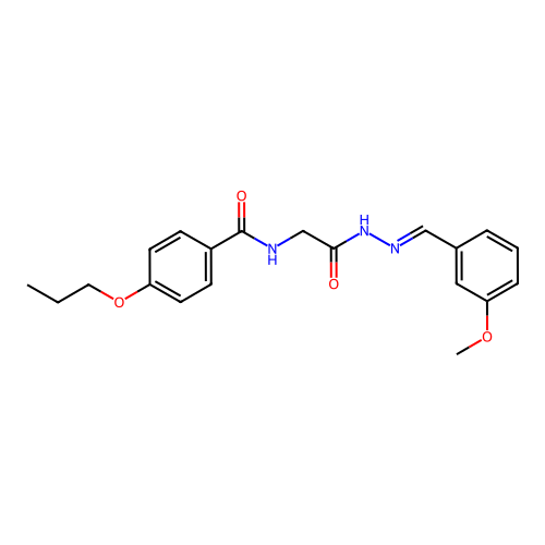 N-(2-(2-(3-Methoxybenzylidene)hydrazino)-2-oxoethyl)-4-propoxybenzamide structure