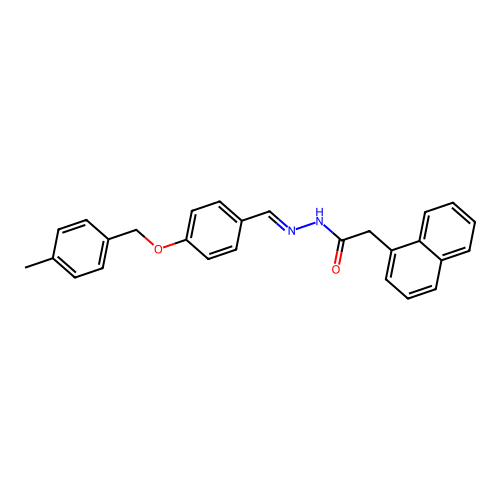 N'-(4-((4-Methylbenzyl)oxy)benzylidene)-2-(1-naphthyl)acetohydrazide structure