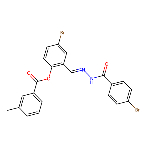 4-Bromo-2-(2-(4-bromobenzoyl)carbohydrazonoyl)phenyl 3-methylbenzoate structure