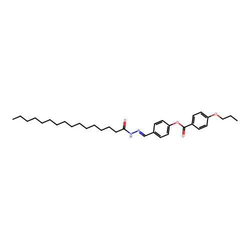 [4-[(Hexadecanoylhydrazinylidene)methyl]phenyl] 4-propoxybenzoate structure