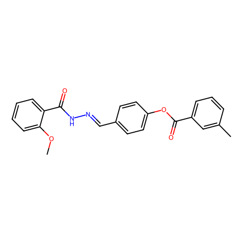 [4-[[(2-Methoxybenzoyl)hydrazinylidene]methyl]phenyl] 3-methylbenzoate structure