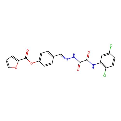 4-(2-((2,5-Dichloroanilino)(oxo)acetyl)carbohydrazonoyl)phenyl 2-furoate structure