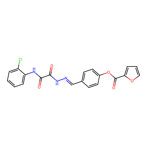 4-(2-((2-Chloroanilino)(oxo)acetyl)carbohydrazonoyl)phenyl 2-furoate structure