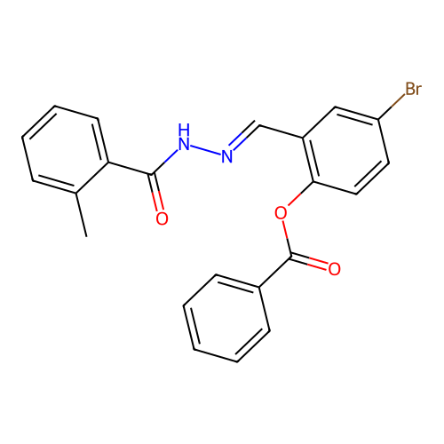 [4-Bromo-2-[[(2-methylbenzoyl)hydrazinylidene]methyl]phenyl] benzoate structure