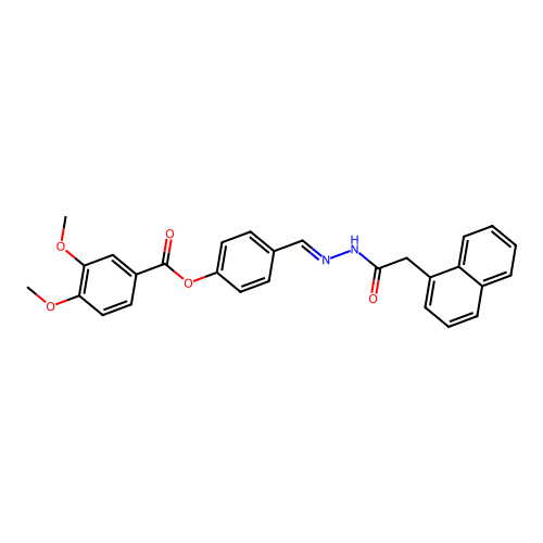 4-(2-(1-Naphthylacetyl)carbohydrazonoyl)phenyl 3,4-dimethoxybenzoate structure
