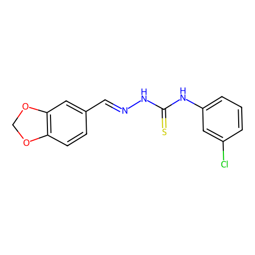 1,3-Benzodioxole-5-carbaldehyde N-(3-chlorophenyl)thiosemicarbazone structure
