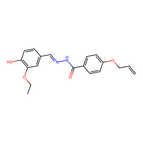 N-[(3-ethoxy-4-hydroxyphenyl)methylideneamino]-4-prop-2-enoxybenzamide structure
