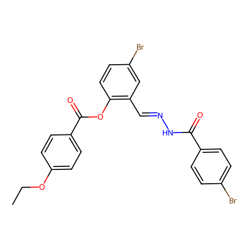 4-Bromo-2-(2-(4-bromobenzoyl)carbohydrazonoyl)phenyl 4-ethoxybenzoate structure