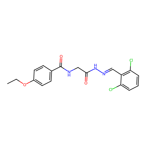 N-(2-(2-(2,6-Dichlorobenzylidene)hydrazino)-2-oxoethyl)-4-ethoxybenzamide structure