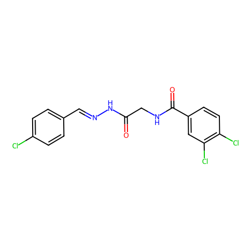 3,4-Dichloro-N-(2-(2-(4-chlorobenzylidene)hydrazino)-2-oxoethyl)benzamide structure