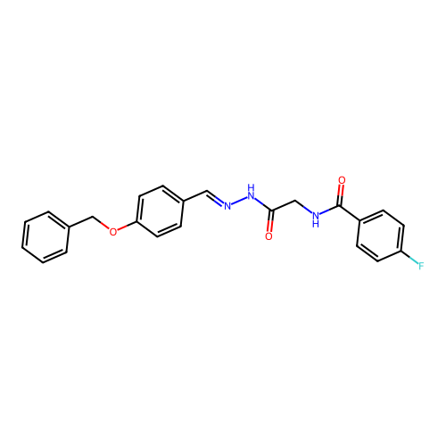 N-(2-(2-(4-(Benzyloxy)benzylidene)hydrazino)-2-oxoethyl)-4-fluorobenzamide structure