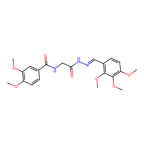 3,4-Dimethoxy-N-(2-oxo-2-(2-(2,3,4-trimethoxybenzylidene)hydrazino)ET)benzamide structure