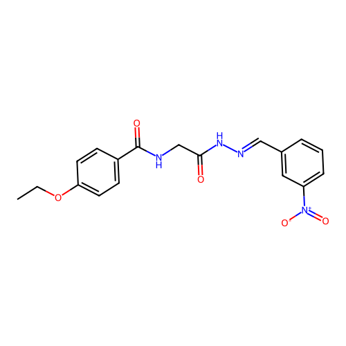 4-Ethoxy-N-(2-(2-(3-nitrobenzylidene)hydrazino)-2-oxoethyl)benzamide structure