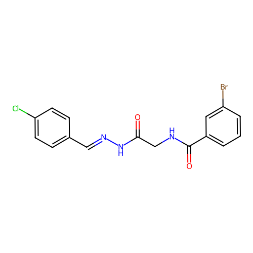 3-Bromo-N-(2-(2-(4-chlorobenzylidene)hydrazino)-2-oxoethyl)benzamide structure