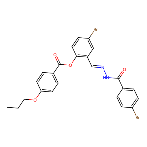 4-bromo-2-{(E)-[(4-bromobenzoyl)hydrazono]methyl}phenyl 4-propoxybenzoate structure