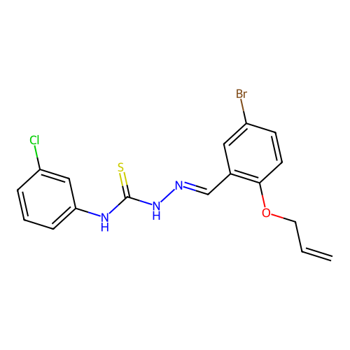 2-(Allyloxy)-5-bromobenzaldehyde N-(3-chlorophenyl)thiosemicarbazone structure