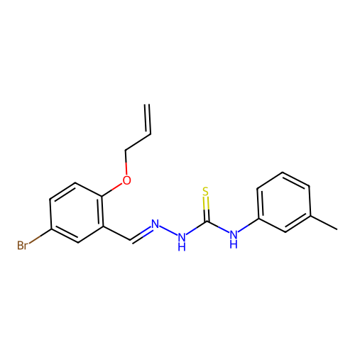 2-(Allyloxy)-5-bromobenzaldehyde N-(3-methylphenyl)thiosemicarbazone structure