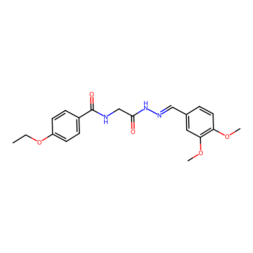 N-(2-(2-(3,4-Dimethoxybenzylidene)hydrazino)-2-oxoethyl)-4-ethoxybenzamide structure
