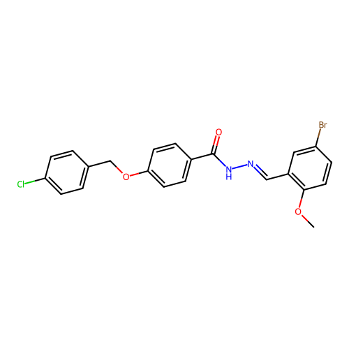 N'-(5-Bromo-2-methoxybenzylidene)-4-((4-chlorobenzyl)oxy)benzohydrazide structure