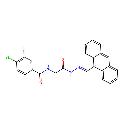 N-(2-(2-(9-Anthrylmethylene)hydrazino)-2-oxoethyl)-3,4-dichlorobenzamide structure