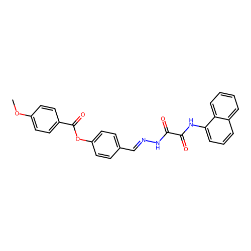 4-(2-((1-Naphthylamino)(oxo)acetyl)carbohydrazonoyl)phenyl 4-methoxybenzoate structure