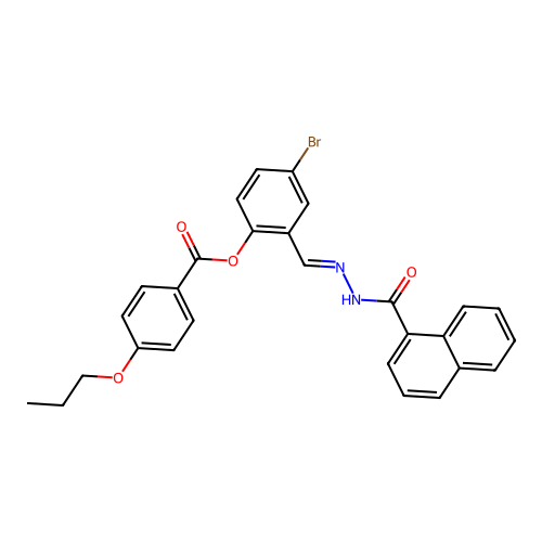 4-Bromo-2-(2-(1-naphthoyl)carbohydrazonoyl)phenyl 4-propoxybenzoate structure