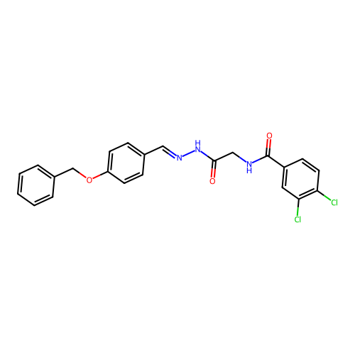 N-(2-(2-(4-(Benzyloxy)benzylidene)hydrazino)-2-oxoethyl)-3,4-dichlorobenzamide structure