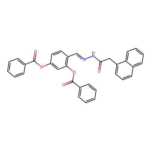 5-(Benzoyloxy)-2-(2-(1-naphthylacetyl)carbohydrazonoyl)phenyl benzoate structure