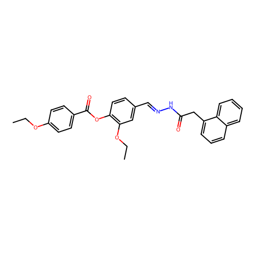 2-Ethoxy-4-(2-(1-naphthylacetyl)carbohydrazonoyl)phenyl 4-ethoxybenzoate structure