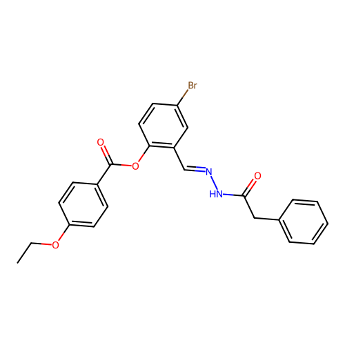 4-Bromo-2-(2-(phenylacetyl)carbohydrazonoyl)phenyl 4-ethoxybenzoate structure