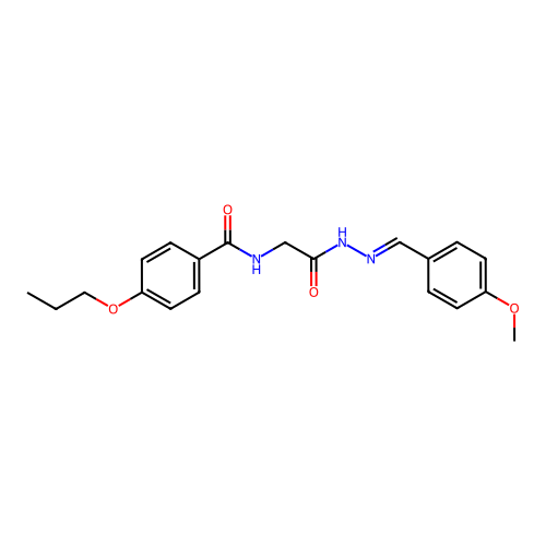 N-(2-(2-(4-Methoxybenzylidene)hydrazino)-2-oxoethyl)-4-propoxybenzamide structure