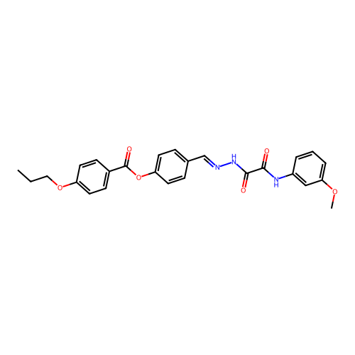 4-(2-((3-Methoxyanilino)(oxo)acetyl)carbohydrazonoyl)phenyl 4-propoxybenzoate structure