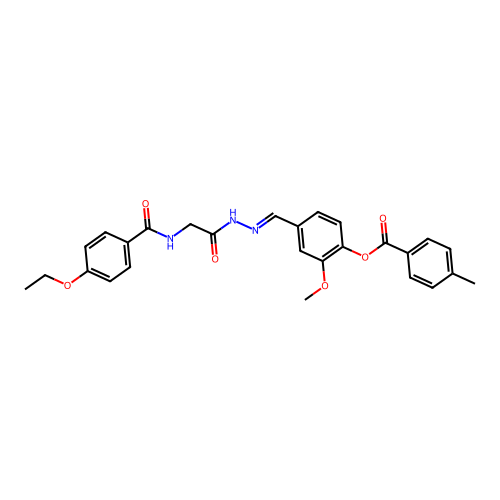 4-(2-(((4-Ethoxybenzoyl)amino)AC)carbohydrazonoyl)-2-meo-phenyl 4-methylbenzoate structure