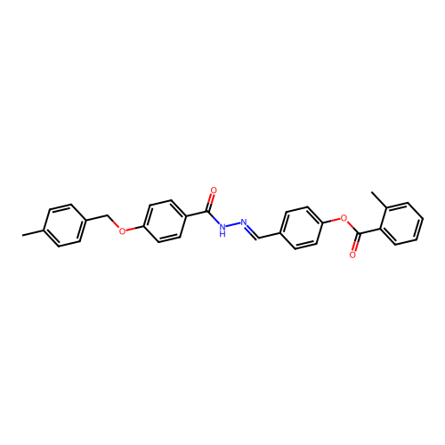4-(2-(4-((4-Methylbenzyl)oxy)benzoyl)carbohydrazonoyl)phenyl 2-methylbenzoate structure