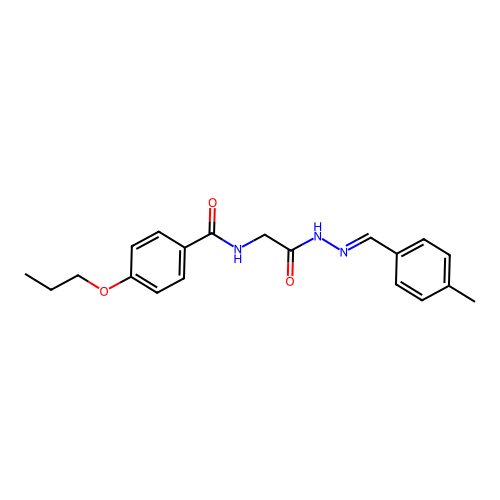 N-(2-(2-(4-Methylbenzylidene)hydrazino)-2-oxoethyl)-4-propoxybenzamide structure