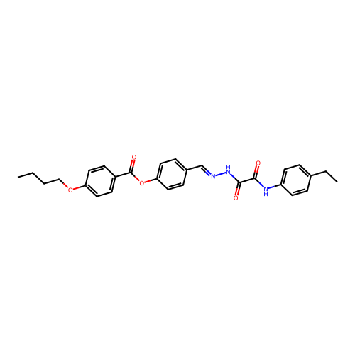 4-(2-((4-Ethylanilino)(oxo)acetyl)carbohydrazonoyl)phenyl 4-butoxybenzoate structure