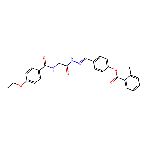 4-(2-(((4-Ethoxybenzoyl)amino)acetyl)carbohydrazonoyl)phenyl 2-methylbenzoate structure