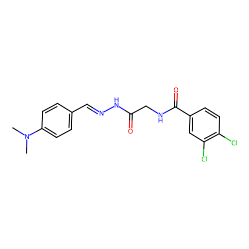 3,4-dichloro-N-(2-{(2E)-2-[4-(dimethylamino)benzylidene]hydrazino}-2-oxoethyl)benzamide structure