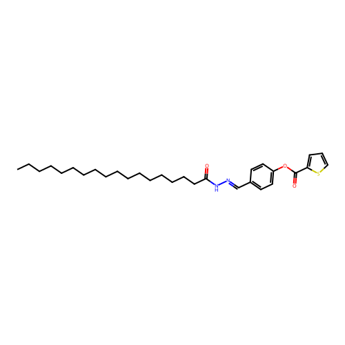 [4-[(Octadecanoylhydrazinylidene)methyl]phenyl] thiophene-2-carboxylate structure