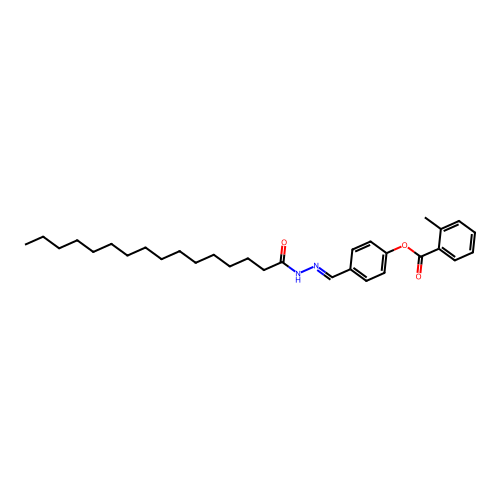 [4-[(Hexadecanoylhydrazinylidene)methyl]phenyl] 2-methylbenzoate structure
