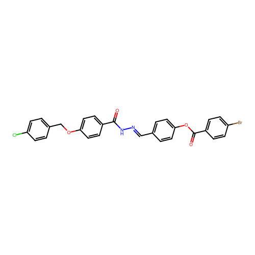 4-(2-(4-((4-Chlorobenzyl)oxy)benzoyl)carbohydrazonoyl)phenyl 4-bromobenzoate structure
