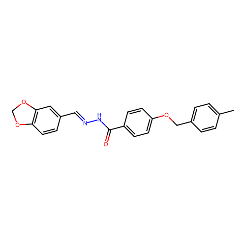 N'-[(E)-1,3-benzodioxol-5-ylmethylidene]-4-[(4-methylbenzyl)oxy]benzohydrazide structure
