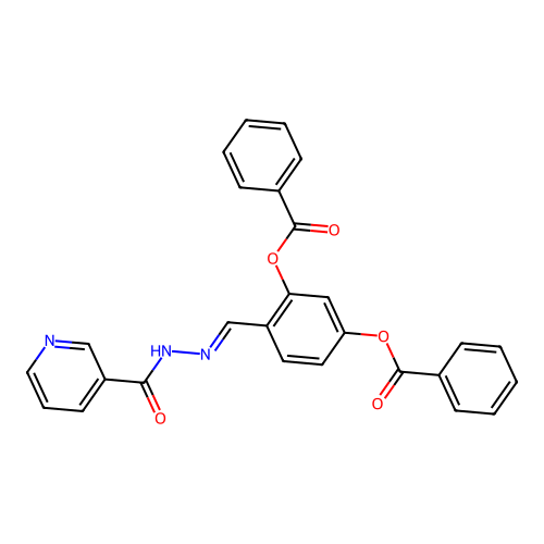 5-(Benzoyloxy)-2-(2-(3-pyridinylcarbonyl)carbohydrazonoyl)phenyl benzoate structure