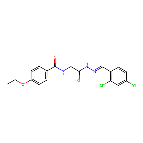 N-(2-(2-(2,4-Dichlorobenzylidene)hydrazino)-2-oxoethyl)-4-ethoxybenzamide structure