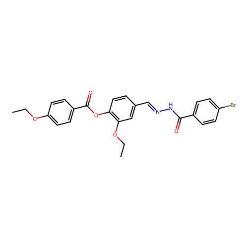 4-(2-(4-Bromobenzoyl)carbohydrazonoyl)-2-ethoxyphenyl 4-ethoxybenzoate structure