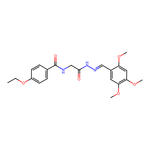 4-Ethoxy-N-(2-oxo-2-(2-(2,4,5-trimethoxybenzylidene)hydrazino)ethyl)benzamide structure