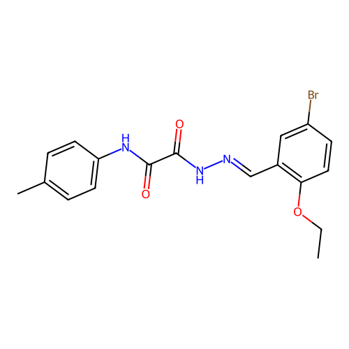 2-(2-(5-Bromo-2-ethoxybenzylidene)hydrazino)-N-(4-methylphenyl)-2-oxoacetamide structure