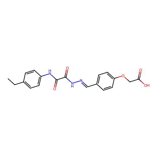 (4-(2-((4-Ethylanilino)(oxo)acetyl)carbohydrazonoyl)phenoxy)acetic acid structure